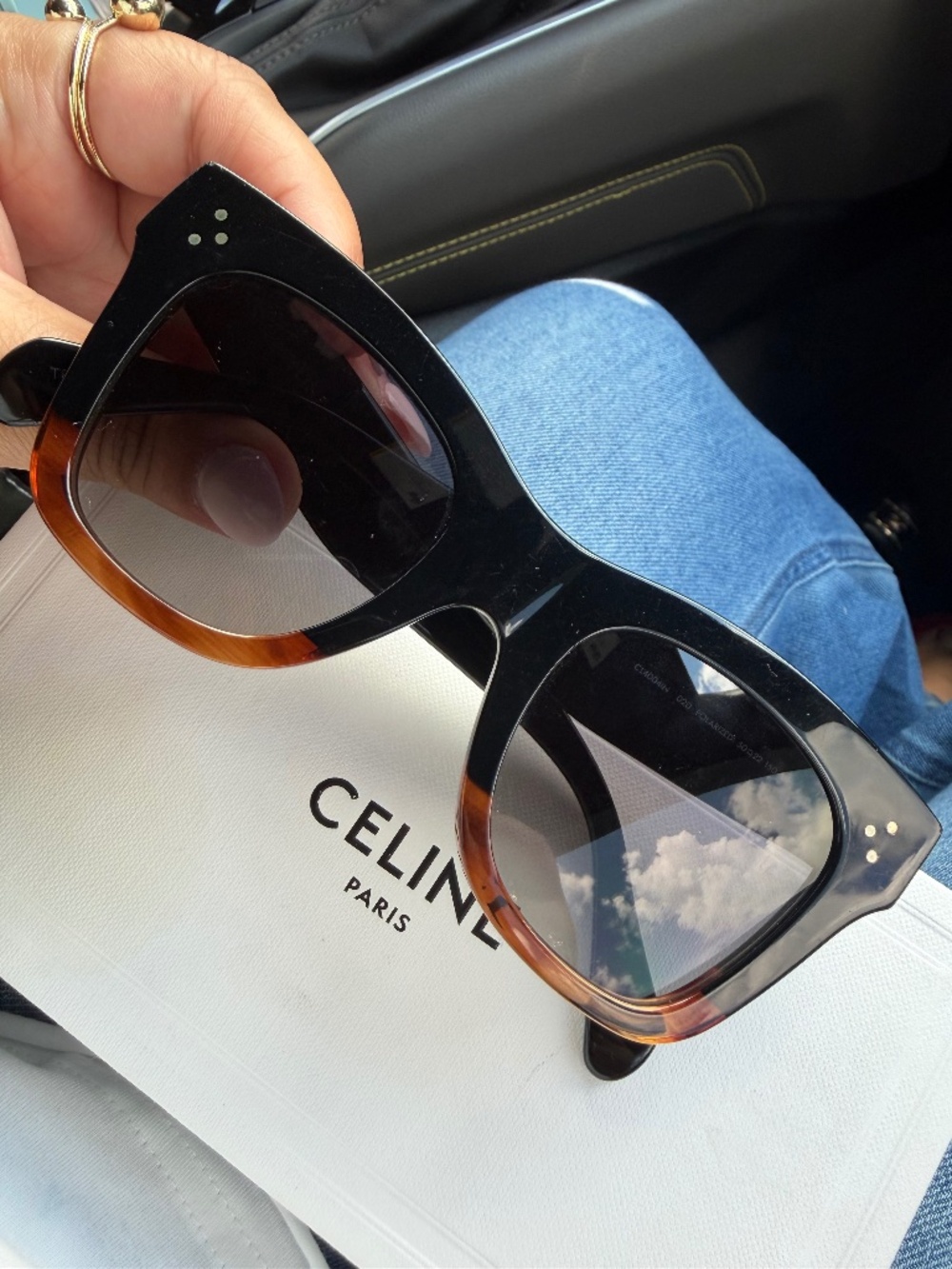 Celine CL4004IN 3 Dots Cat-Eye Polarized Sunglasses